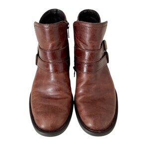 Born Pirlo Dark Tan Distressed Ankle Boots